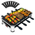 Imagem da oferta TAMARIT Churrasqueira Raclette para 8 pessoas, grelha elétrica de mesa para reuniões de família