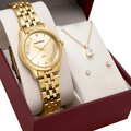 Imagem da oferta Kit Relógio Mondaine Dourado Feminino 32607lpmkde1k1