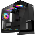 Imagem da oferta Gabinete Gamer Redragon Eternal Mid Tower Aquário Vidro Temperado Sem Fans Preto CA-612