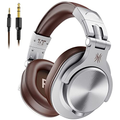 Imagem da oferta OneOdio Fone de Ouvido DJ A71 Fusion SilverBrownFalante 40 mm Neodimio Conexão P2 ou P10 Com Microfone, Cabo Destacável, Grande