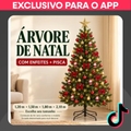 Imagem da oferta Árvore de Natal Artificial Verde com Kit de Enfeites e Pisca-Pisca de Luz Amarelada 1,20m 1,50m 1,80m 2,10m com Bolas V