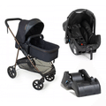 Imagem da oferta Carrinho Travel System Napoli Trio Preto Cobre Galzerano