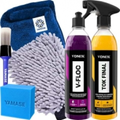 Imagem da oferta Kit V-Floc Shampoo Neutro Super Concentrado Automotivo + Cera Liquida Protetora Tok Final Vonixx Luva Pano Microfibra | Super Concentrado, Cera Líqui