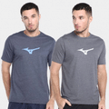 Imagem da oferta Kit com 2 Camisetas Mizuno Lifestile Masculino