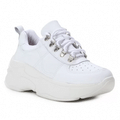 Imagem da oferta 2 Pares - Tênis Couro Shoestock Chunky Feminino - Branco