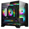 Imagem da oferta Gabinete Gamer Gb1790 Hayom 4 Fans Rgb Micro-atx Vidro Temp Cor Preto