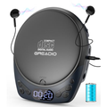 Imagem da oferta Greadio Leitor de Cd Portátil com Fones de Ouvido Leitor de Cd Discman Recarregável para Carro E Casa Pequeno Leitor