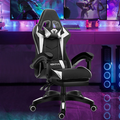 Imagem da oferta Cadeira Gamer Ergonômica Reclinável com Apoio de Pés Ajustável e Base Giratória Máximo Conforto para Longas Se