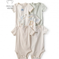 Imagem da oferta Kit Body Bebê 5 Peças Listras e Animais Multicor Carter's