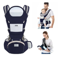 Imagem da oferta Canguru Para Bebe,Alça De Transporte Multifuncional 6 e 1,Canguru Ergonomico Para Bebe,Adequado Para 0-36 Meses (azul e