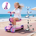 Imagem da oferta Patinete Infantil 3 Rodas De Led Musical Ajustável Dobrável