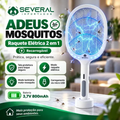 Imagem da oferta Raquete Elétrica Several Importados Recarregável Mata Pernilongos Mosquitos E Atrai Com Iluminação Uv