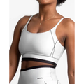 Imagem da oferta Top Alcinha Academia Feminino Fitness Alta Sustentação Cinza Liso P