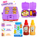 Imagem da oferta Lancheira Safari Com 10 Garfinhos e 2 Mini Bisnagas (Opções de cores)