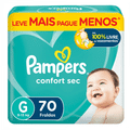 Imagem da oferta 2 Pacotes Fralda Pampers Confort Sec G - 70 Unidades