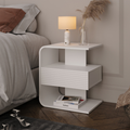 Imagem da oferta Mesa de Cabeceira 1 Gaveta e Nichos Moderna Mesa Lateral de Cama Celta - ViaNossa