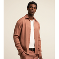Imagem da oferta Camisa Comfort Em Poliviscose Com Textura Vertical Bege