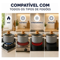 Imagem da oferta Jogo De Panelas Brinox 7 Peças  Gris Ceramic Life Easy Cinza Cinza