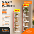 Imagem da oferta Torre Prateleira Estante Mdf 120 cm e 85 cm Multiuso Closet Organizador Sapateira Decorativo Resistente