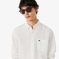 Imagem da oferta Camisa Lacoste De Linho De Caimento Regular