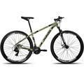 Imagem da oferta Bicicleta Aro 29 Aluminio Kairos Freio A Disco 24 Marchas - Verde Militar+Preto