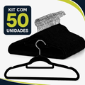 Imagem da oferta Kit 50 Cabides Veludo De Roupa Antideslizante Slim Adulto