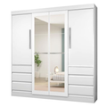 Imagem da oferta Guarda-roupa Casal com Espelho 4 Portas 6 Gavetas Araplac Atraente Sofia