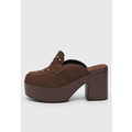 Imagem da oferta Scarpin Feminino Vizzano Salto Médio Bico Arredondado Marrom
