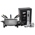 Imagem da oferta Kit Vinho e Panela Elétrica de Fondue 1000W Cinza 110V com Estojo de Couro Oster