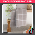 Imagem da oferta 5 Panos de Prato Xadrez Listrado 100% Algodão 308gm² Alta Absorção Toque Macio Resiste...