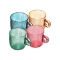 Imagem da oferta Wolff - Conjunto 4 Xícaras De Vidro Frankfurt Colorido 220ml