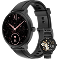 Imagem da oferta Smartwatch Preto com Tela Sensível ao Toque 1,27 Polegadas Bluetooth Monitoramento de Sono Mais de 100 Modalidades E