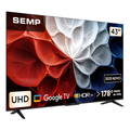 Imagem da oferta Smart TV Semp 43 Polegadas LED HVA 4K S62 WiFi Bluetooth Google TV 3 HDMI HDR10+ Dolby Audio 43S62