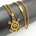 Imagem da oferta Colar e Pingente Corinthians: Colar em aço banhado a ouro 18K para o verdadeiro torcedor 2025
