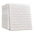 Imagem da oferta Kit 10 Placas Adesiva 3d Tijolinho Revestimento Parede 70x38 Branco