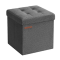 Imagem da oferta SONGMICS Banco com Espaço de Armazenamento, Banco Dobrável Pequeno, Puff 30 x 30 cm, Caixa Organizadora, Suporta até 130 kg, para Sala de Estar, Qu