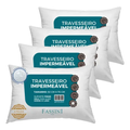 Imagem da oferta 4 Travesseiros Antialérgico Impermeável 50x70 Super Macio Branco