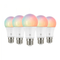 Imagem da oferta Kit 5 Lâmpadas Inteligentes Bulbo Smart LED Wi-Fi 10W Tramontina RGB