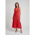 Imagem da oferta Vestido Feminino Lança Perfume Midi Babado Vermelho
