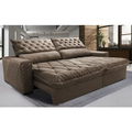 Imagem da oferta Sofá Retrátil e Reclinável 3,15m Molas Ensacadas Cama inBox Spazus Velusoft