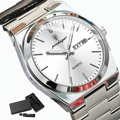 Imagem da oferta Relogio Masculino Poedagar 930 Luxo Quartzo Inox Com Data Prateado Branco