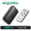 Imagem da oferta Switch UGREEN 3 em 1 HDMI 4K com Controle Remoto