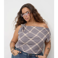 Imagem da oferta Blusa em Crepe Drapeado Assimétrico Curve & Plus Size