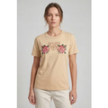 Imagem da oferta Camiseta Feminina Colcci Jeans Estampa Floral Bege