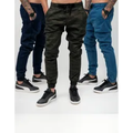 Imagem da oferta Kit 3 Calças Jogger Masculina Jeans Com Punho Elastico.