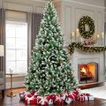 Imagem da oferta Arvore de Natal 1.8M Arvore de Nata 850 Galhos Decoração de Natal Árvore de Natal com Pinhas Cerejas e neve com