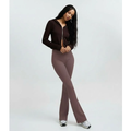 Imagem da oferta Calça Flare em Microfibra com Cós Largo