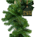 Imagem da oferta Festão Aramado Verde Natal Decoração 2,70 Metros 300 Galhos