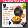 Imagem da oferta Mini Máquina de Waffle 127V 350W Antiaderente - p Panquecas e Omeletes