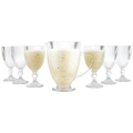 Imagem da oferta Conjunto de Jarra 1L e Taças 350ml de Vidro Haus Concept Canelado 7 Peças